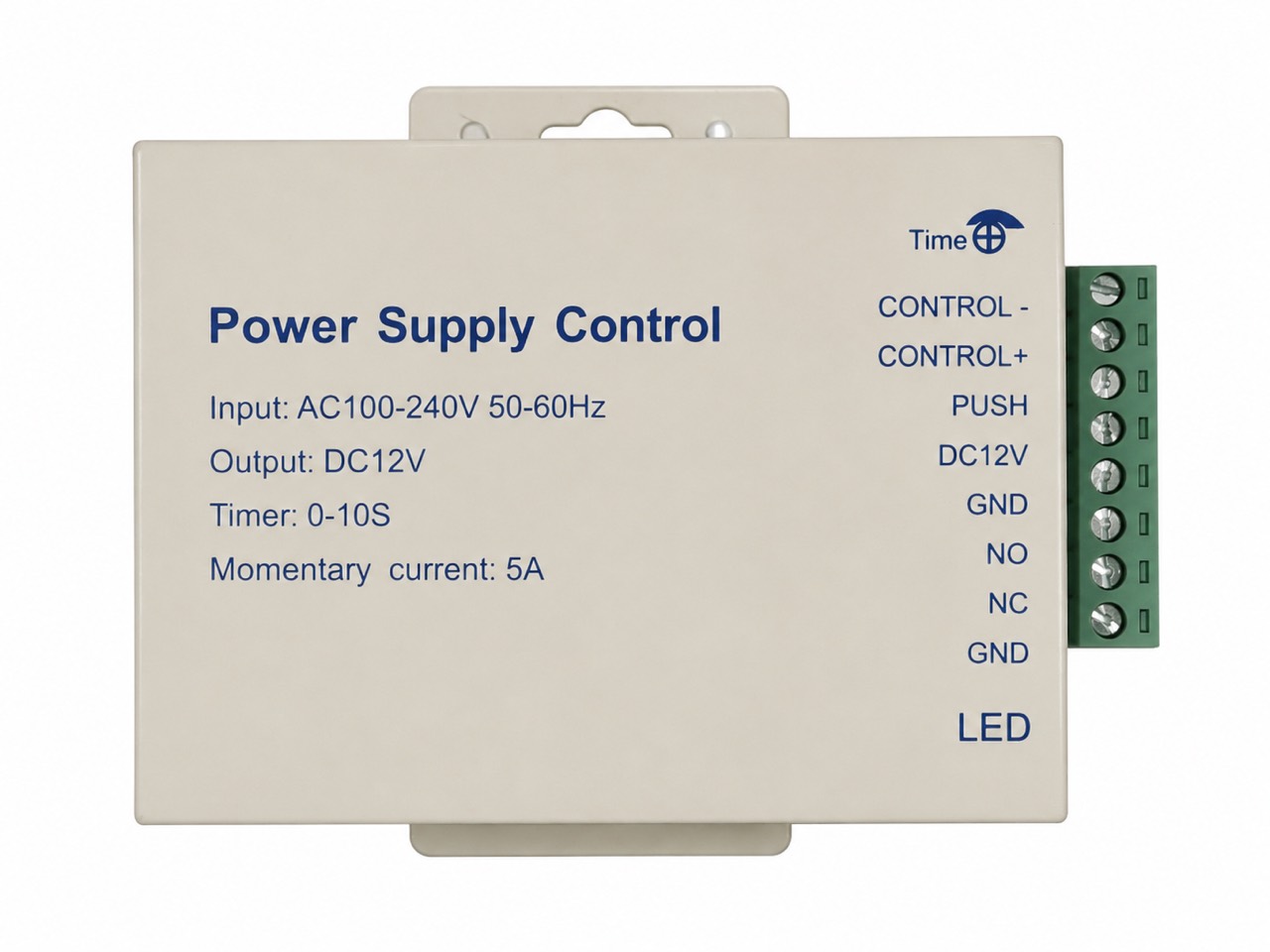 12V DC access control power supply controller with timer