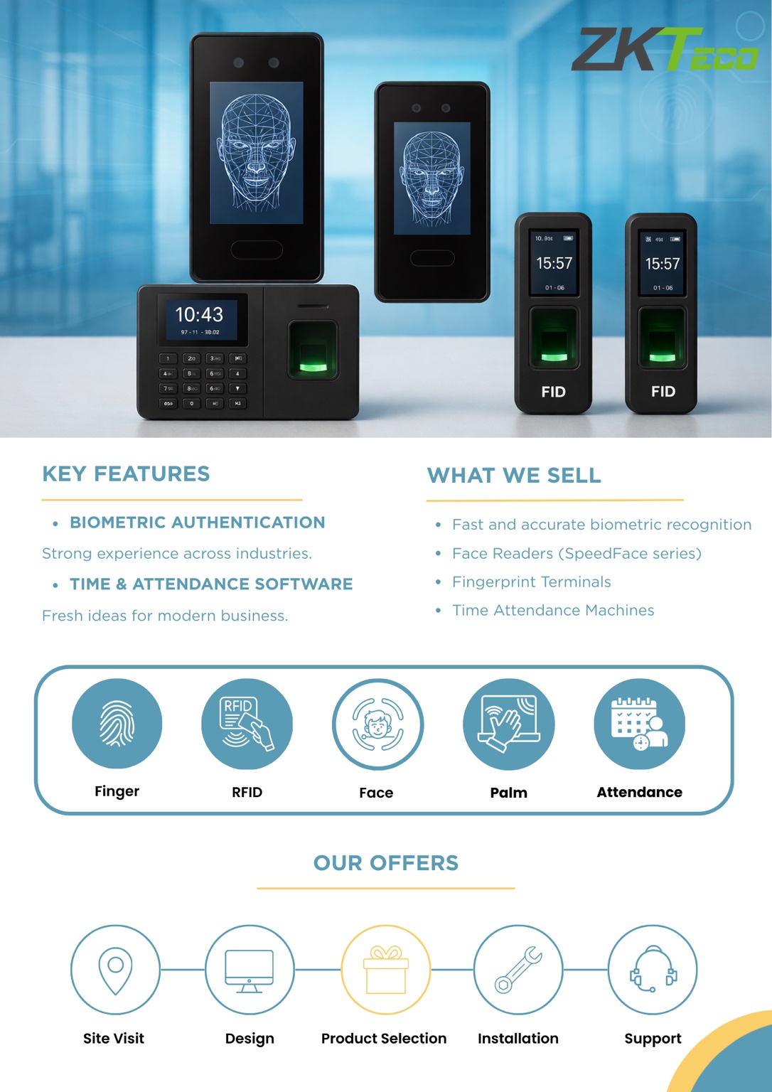 Access control and biometric products