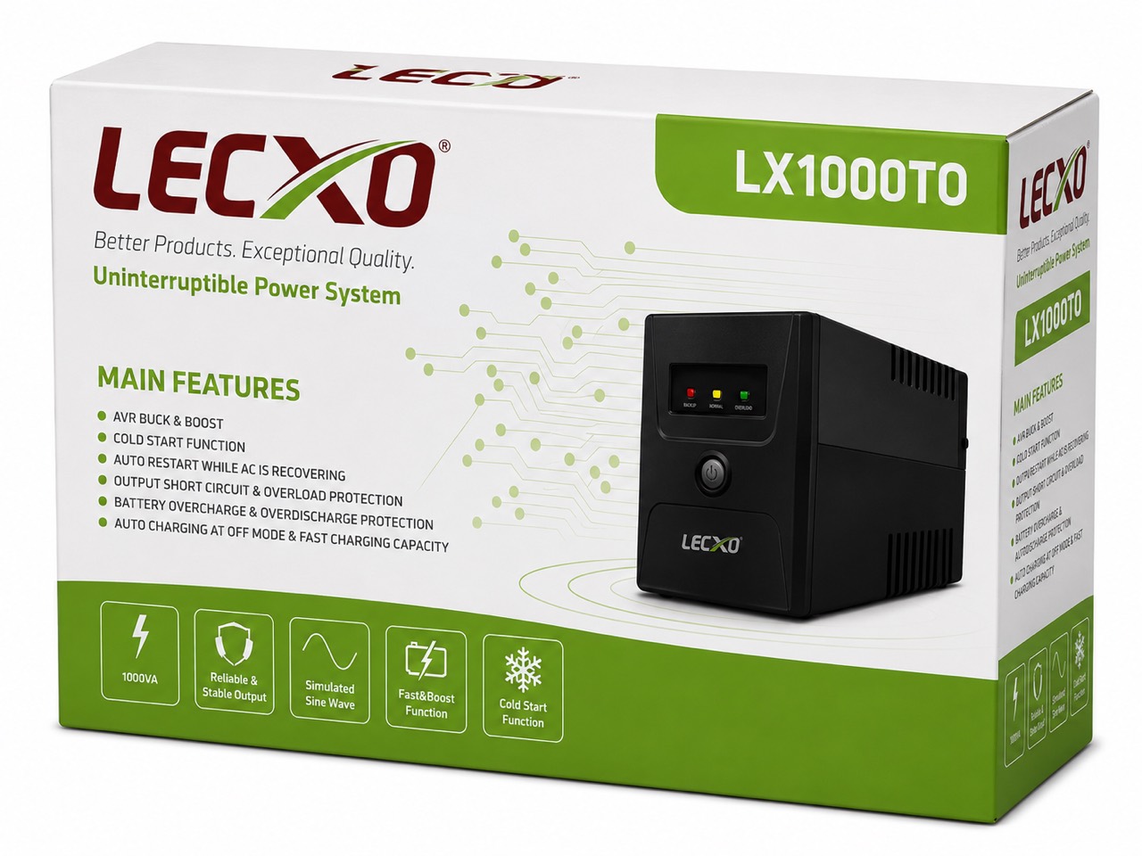 LECXO LX1000TO Uninterruptible Power System