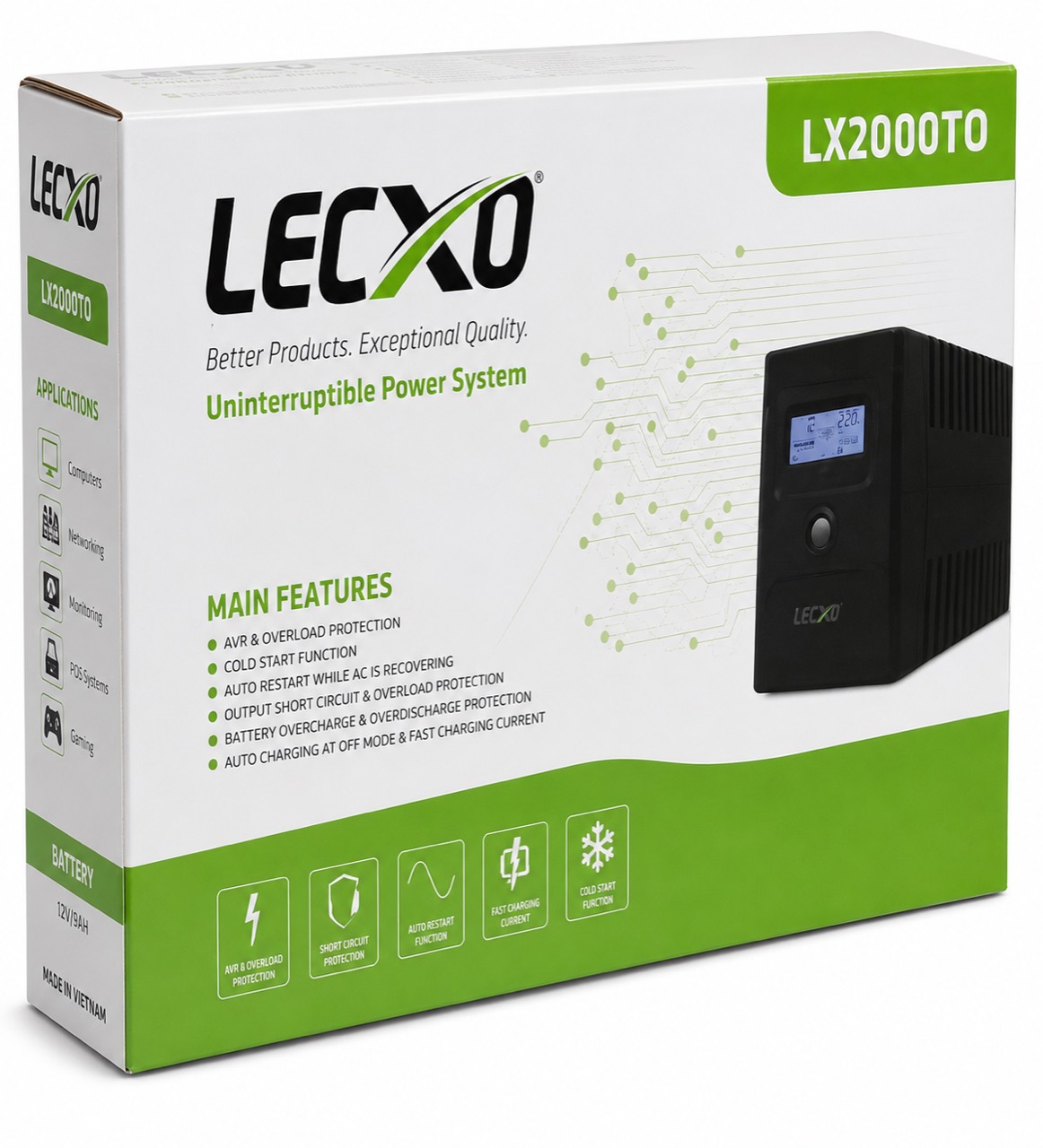 LECXO LX2000TO Uninterruptible Power System