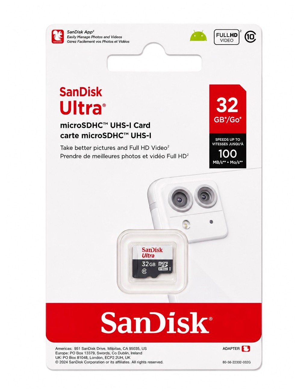 SanDisk Ultra 32GB microSDHC UHS-I Card
