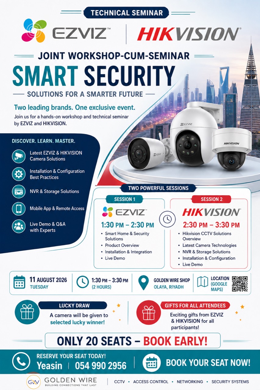 EZVIZ and HIKVISION Smart Security seminar flyer